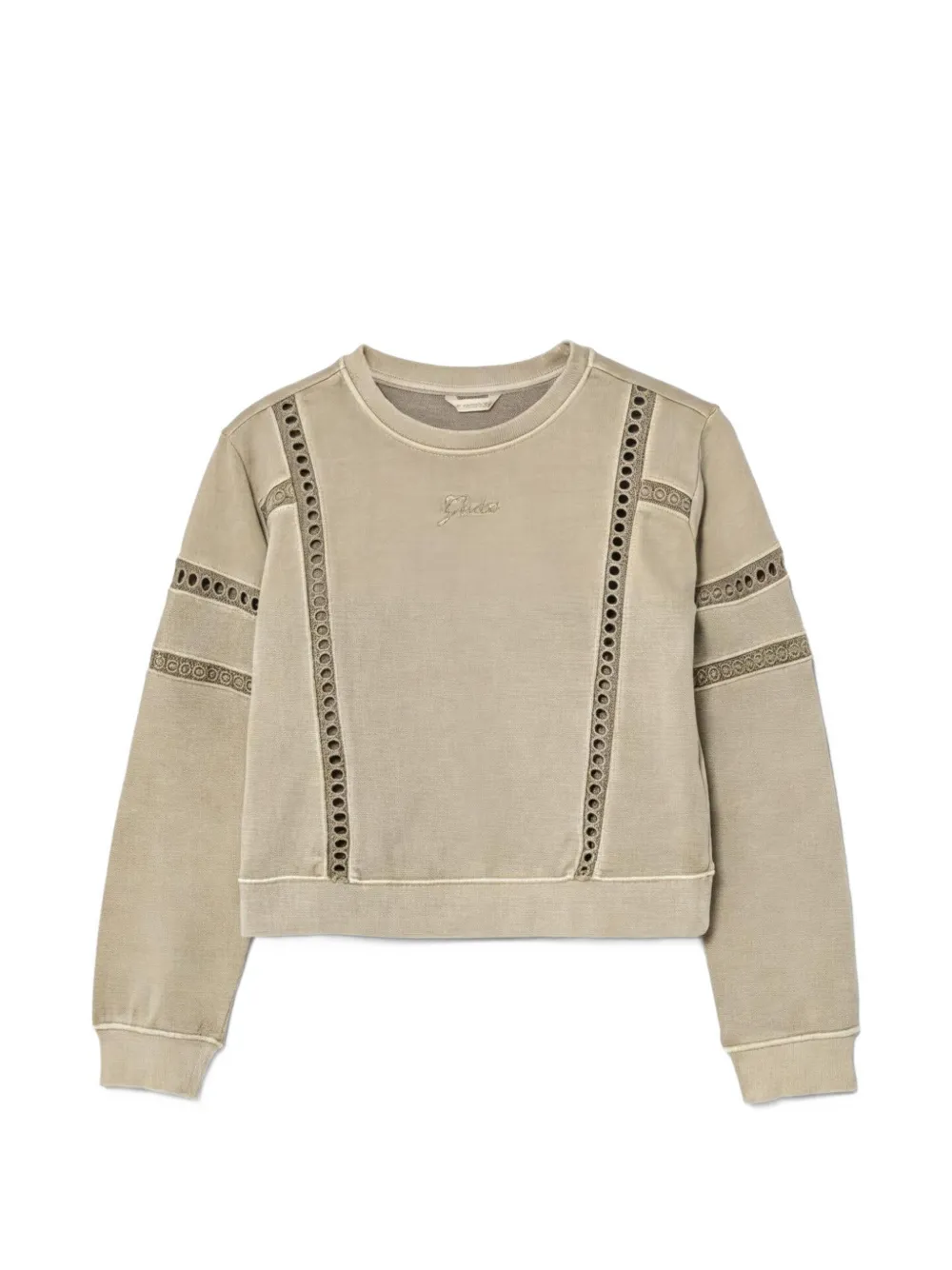 guess kids cut-out long-sleeved sweatshirt - Nude