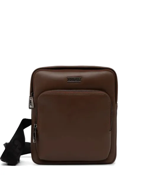 GUESS USA Boston logo-plaque zip-around cross body bag