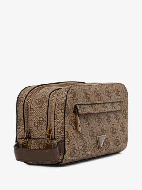 GUESS USA logo pattern wash bag
