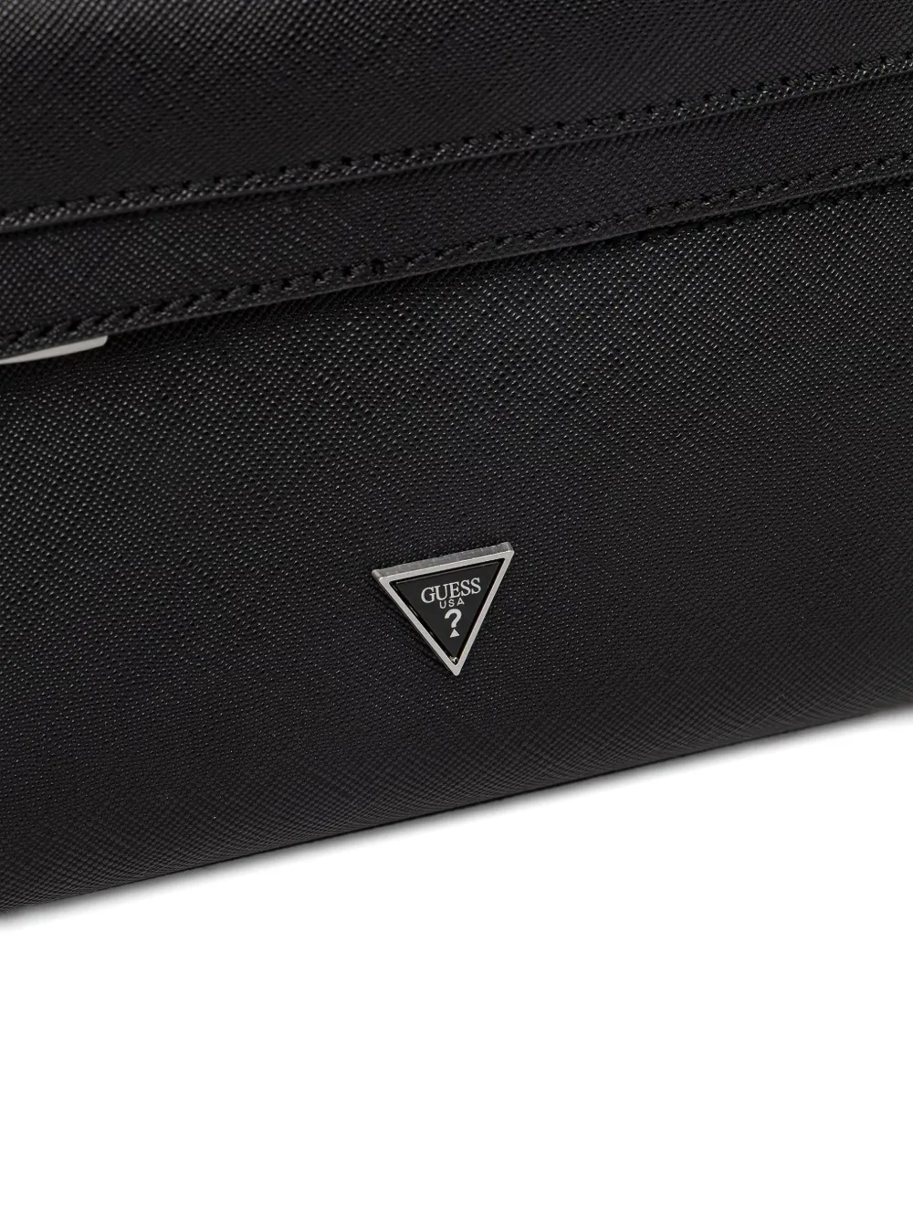 GUESS USA Zilverkleurige toilettas met logo Zwart