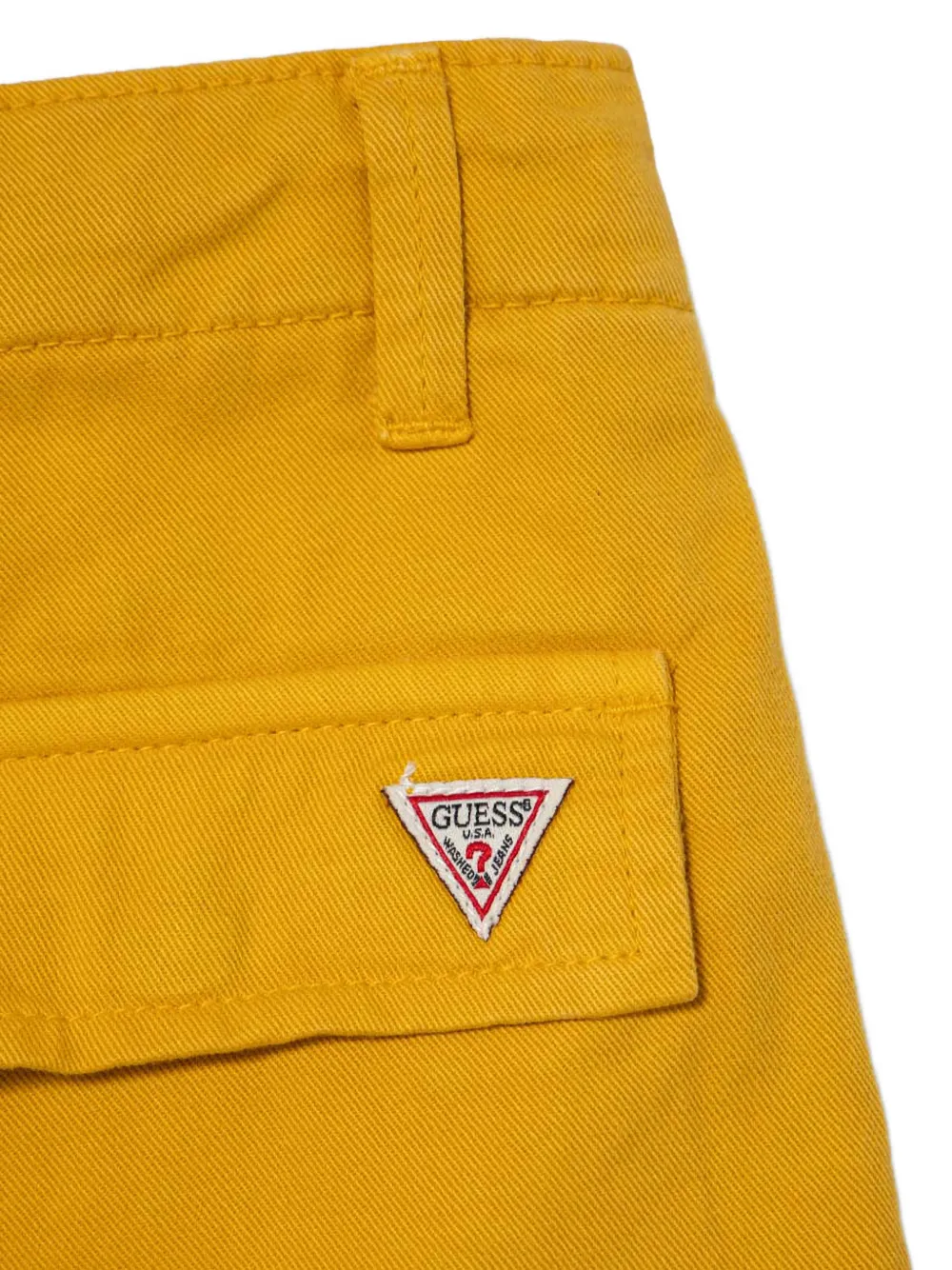 guess kids logo-patch cargo pants Geel