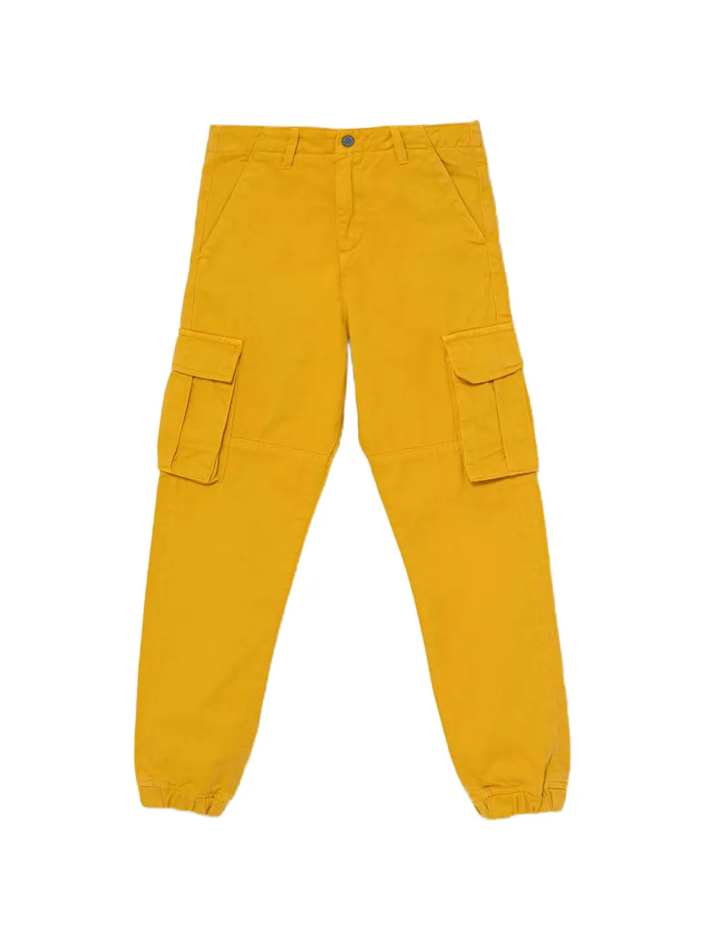 guess kids logo-patch cargo pants - Giallo