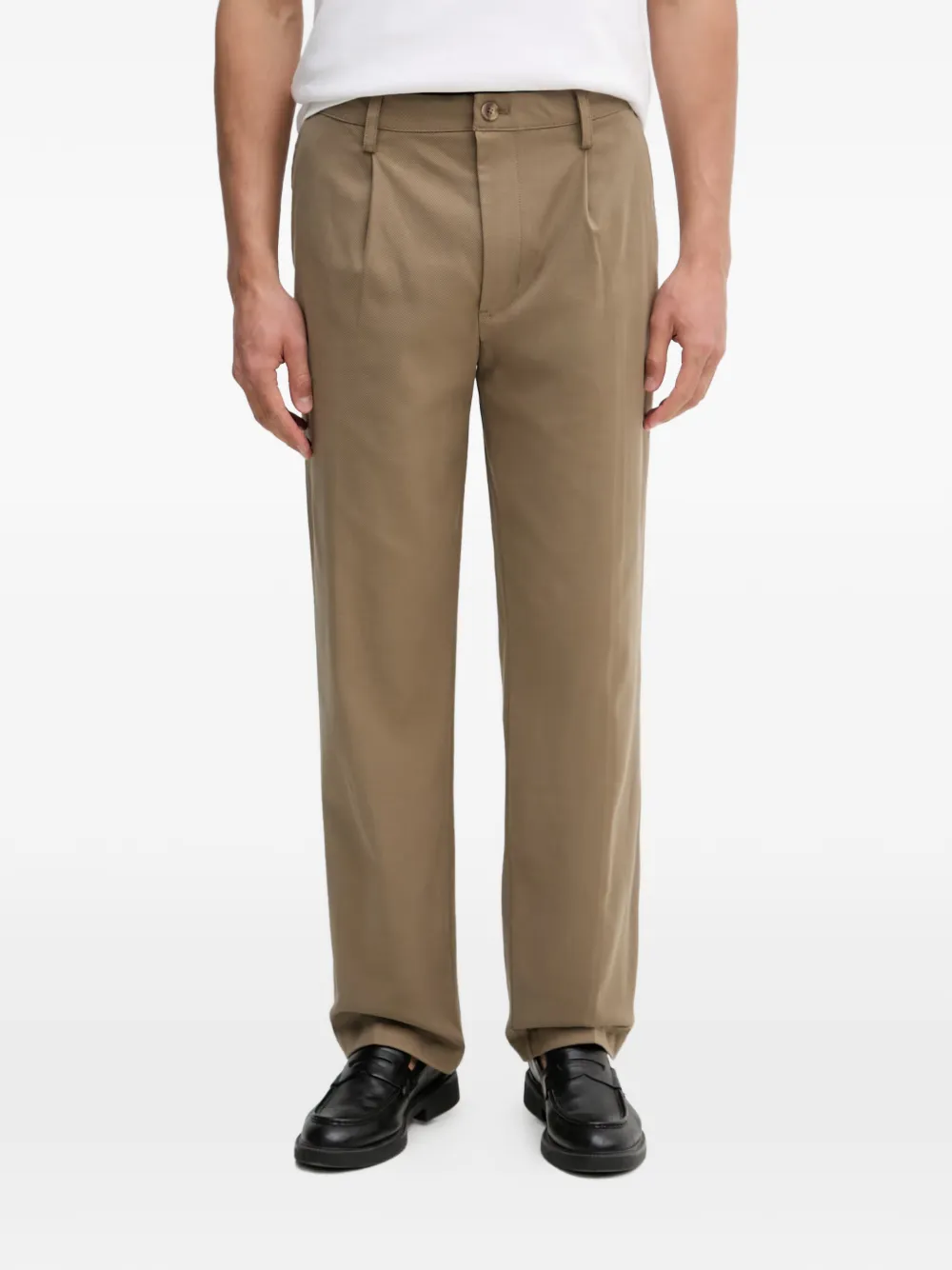 GUESS USA pleated twill trousers - Toni neutri