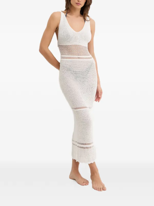 guess beach dress Guess Crochet Knit V-neck Dress