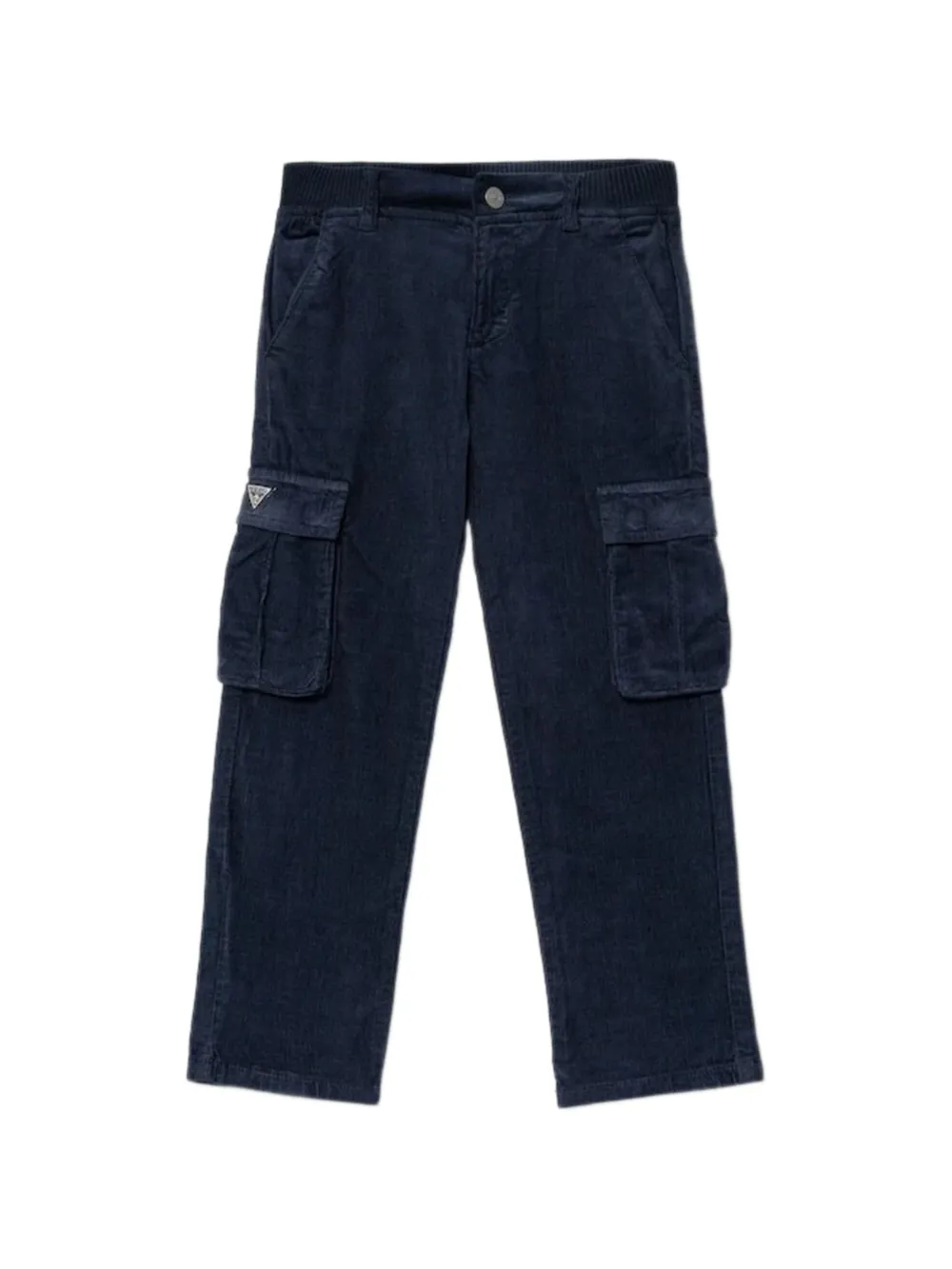 Guess Kids' Cargo Corduroy Trousers In Blue