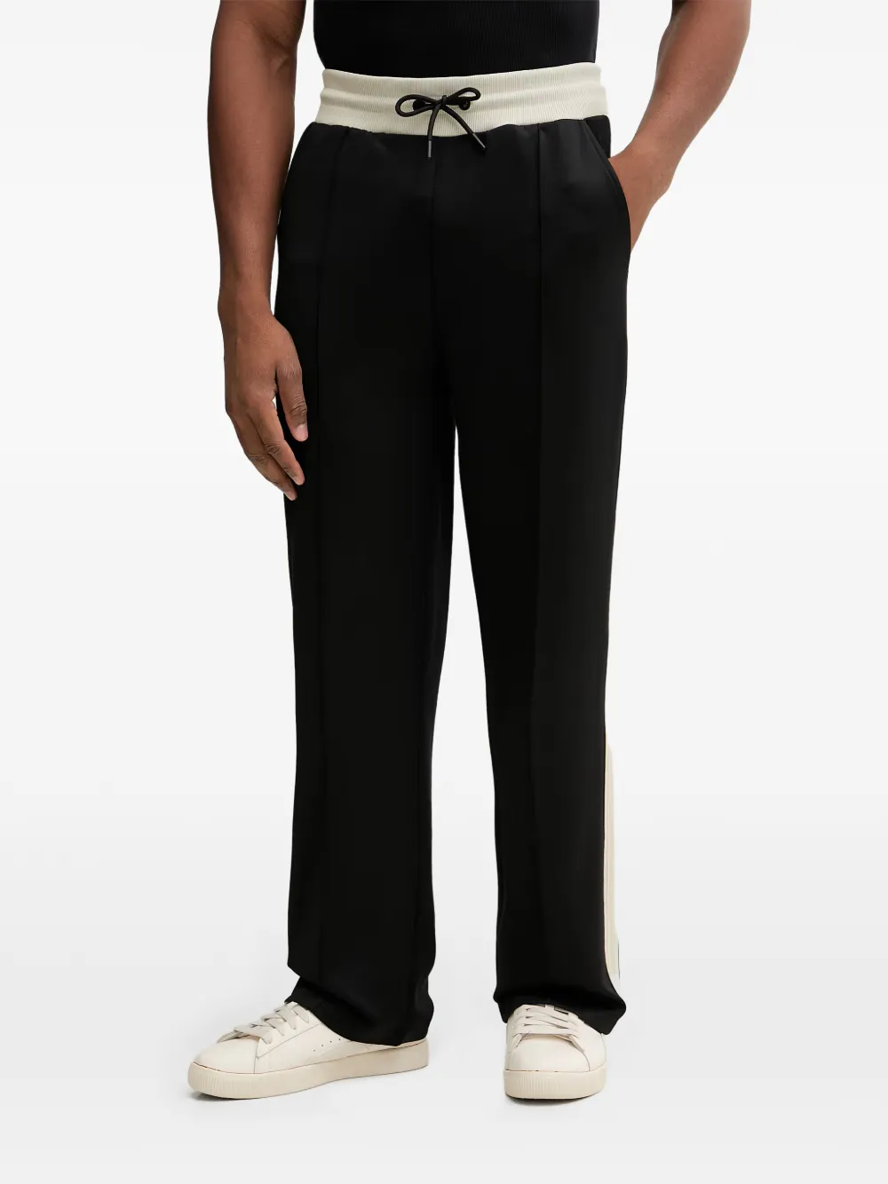 GUESS USA Scuba stripe drawstring track pants - Nero