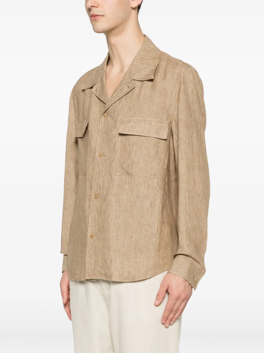 Briglia 1949 Linnen overhemd Beige