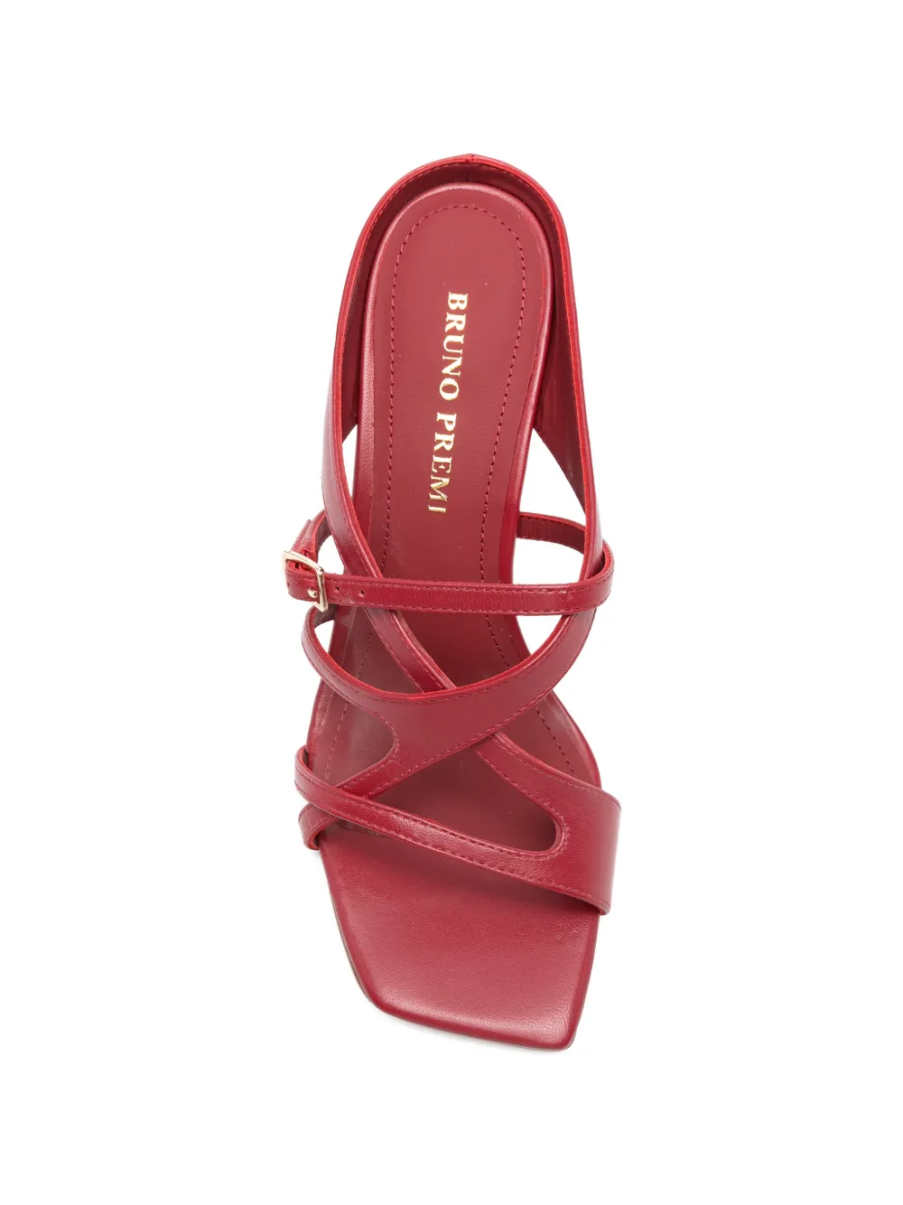 Bruno Premi buckle-strap leather sandals Rood