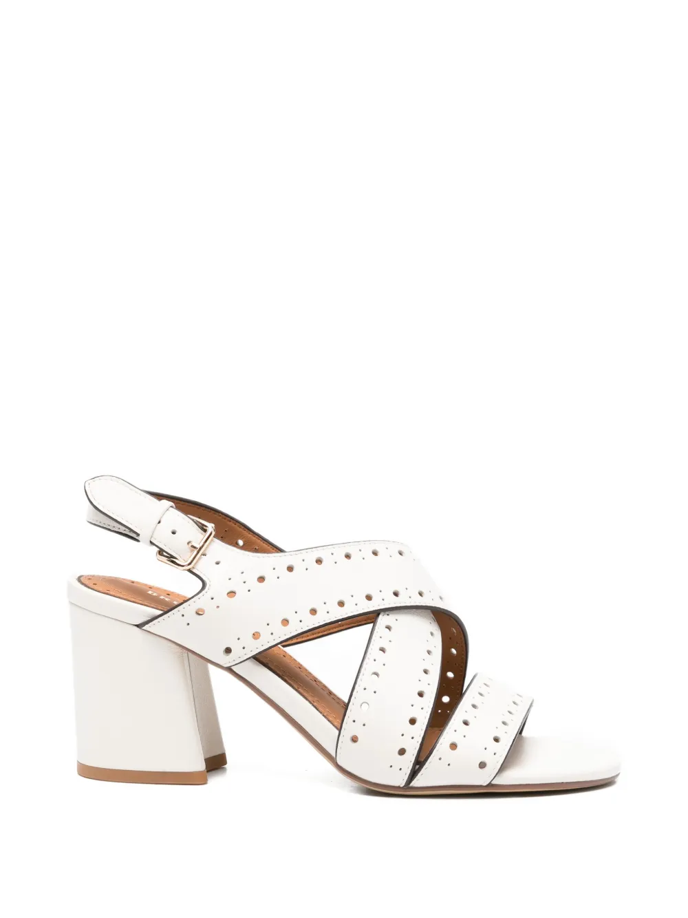 Bruno Premi perforated-strap sandals Wit