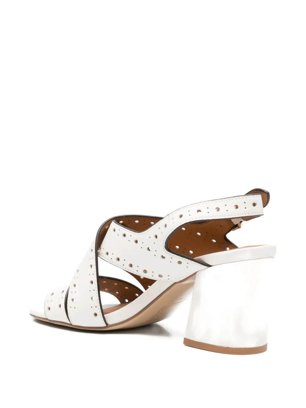  Bruno Premi Perforated-strap Sandals - White 