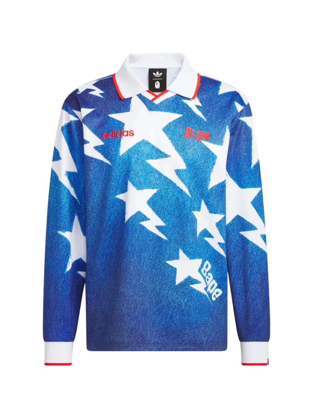 adidas x BAPE T-shirt a maniche lunghe con stampa - Blu