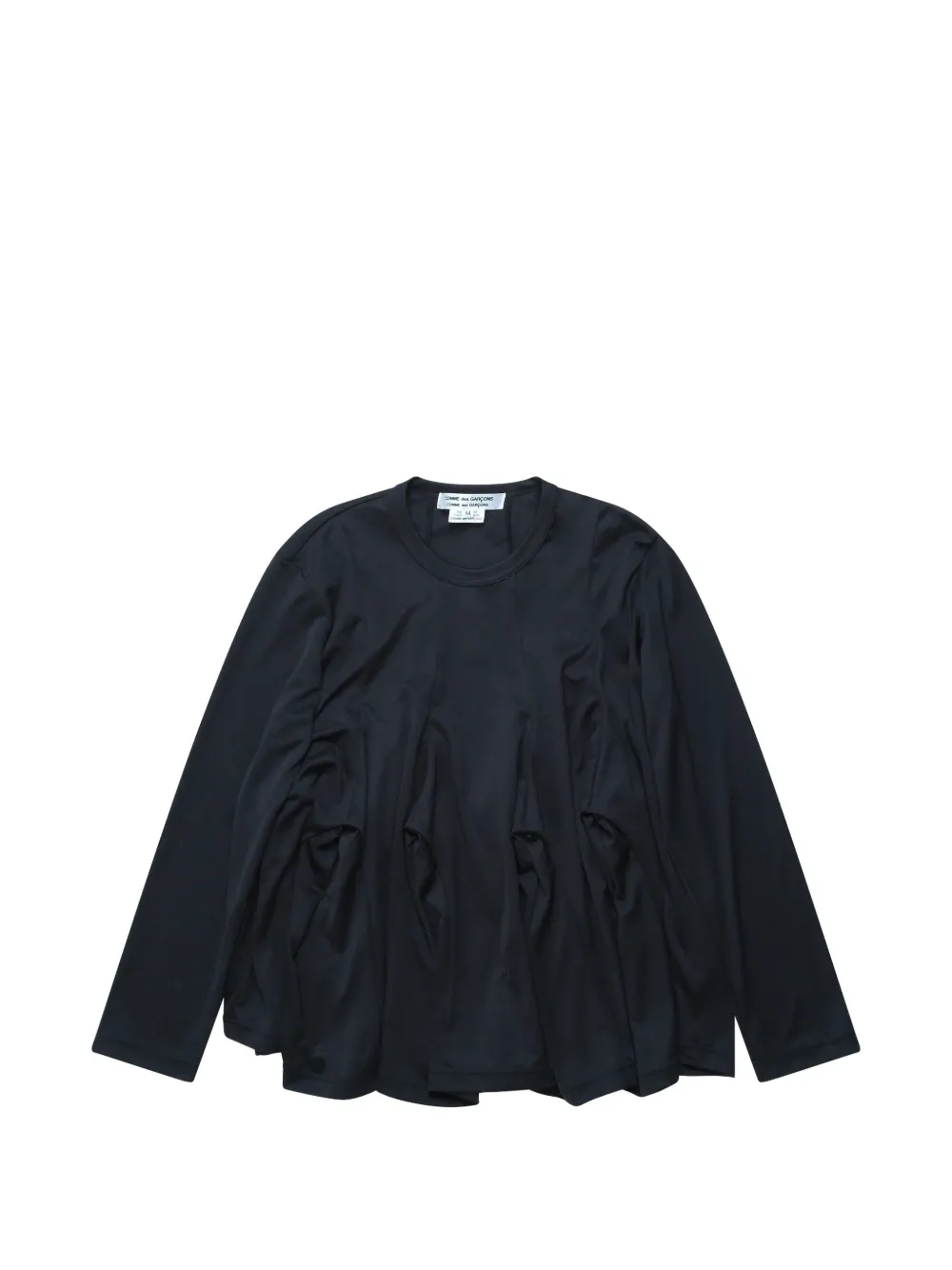 Comme Des Garçons Comme Des Garçons ruched long-sleeve T-shirt - Nero