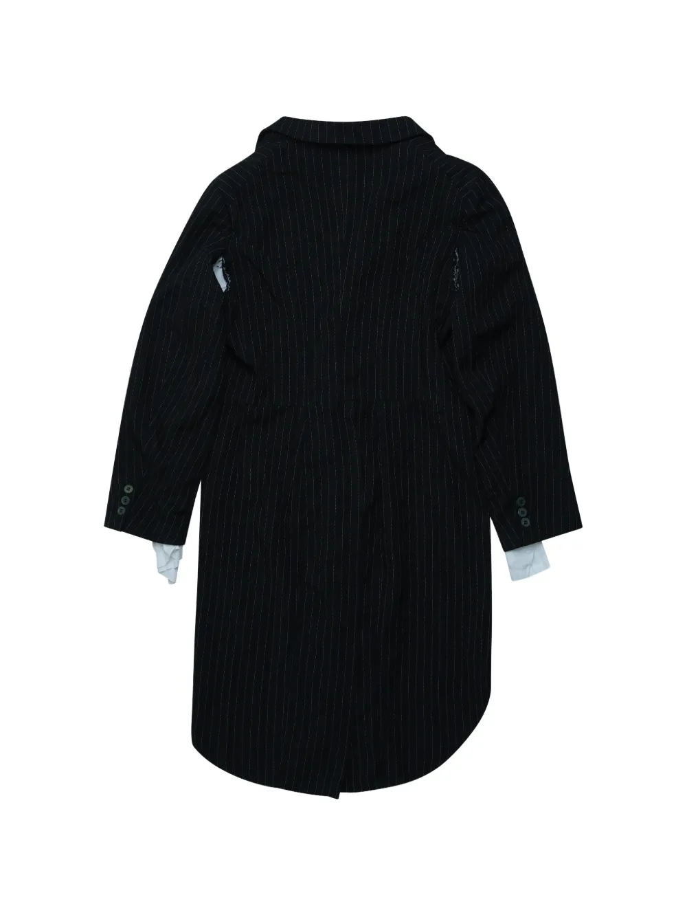 Comme Des Garçons Comme Des Garçons Jas met krijtstreep en uitgesneden details Zwart