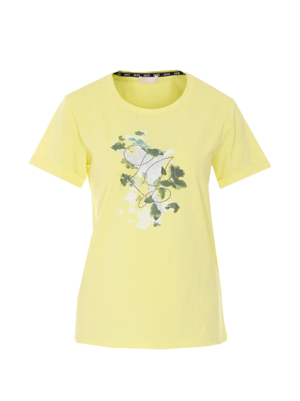 LIU JO crewneck printed T-shirt - Giallo