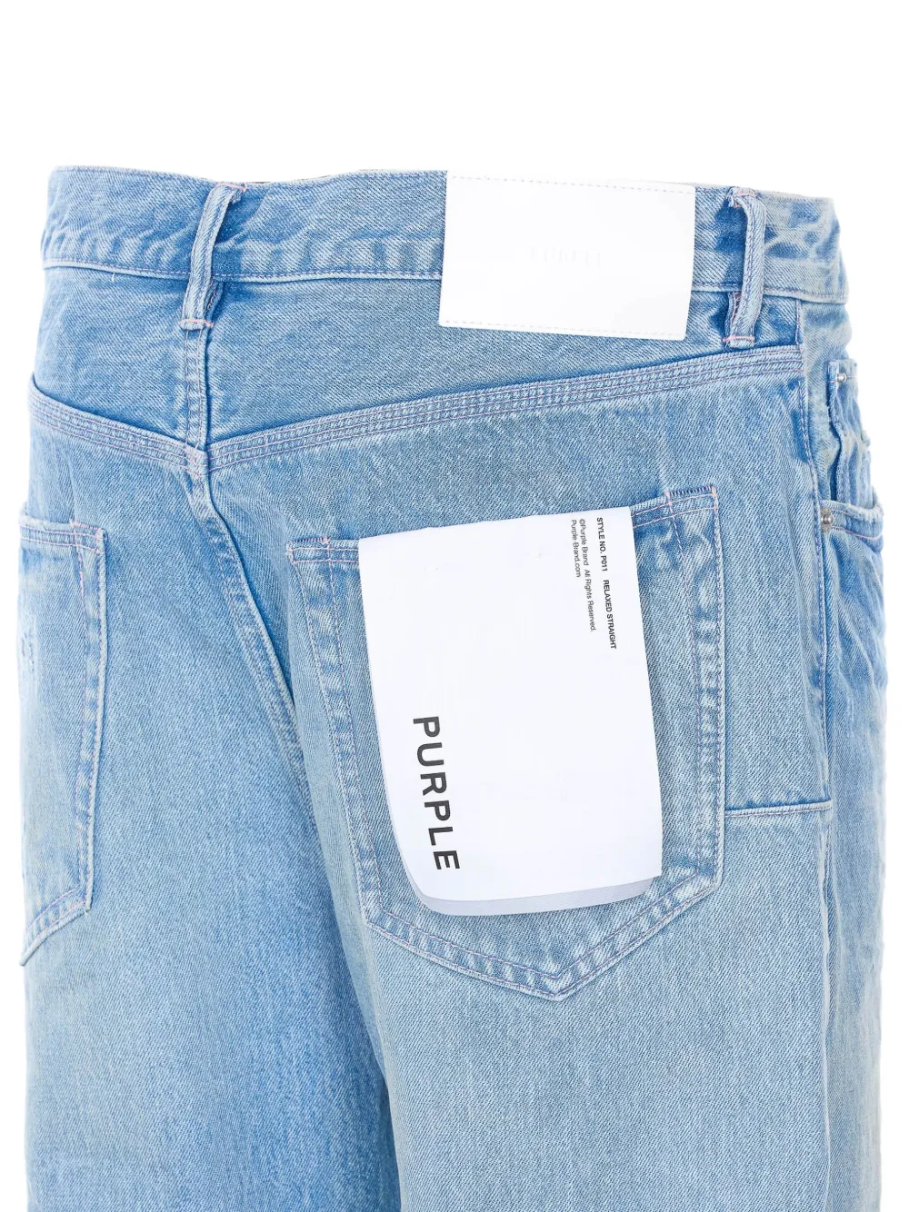 Purple Brand P011 Knee Blowout gerafelde jeans Blauw