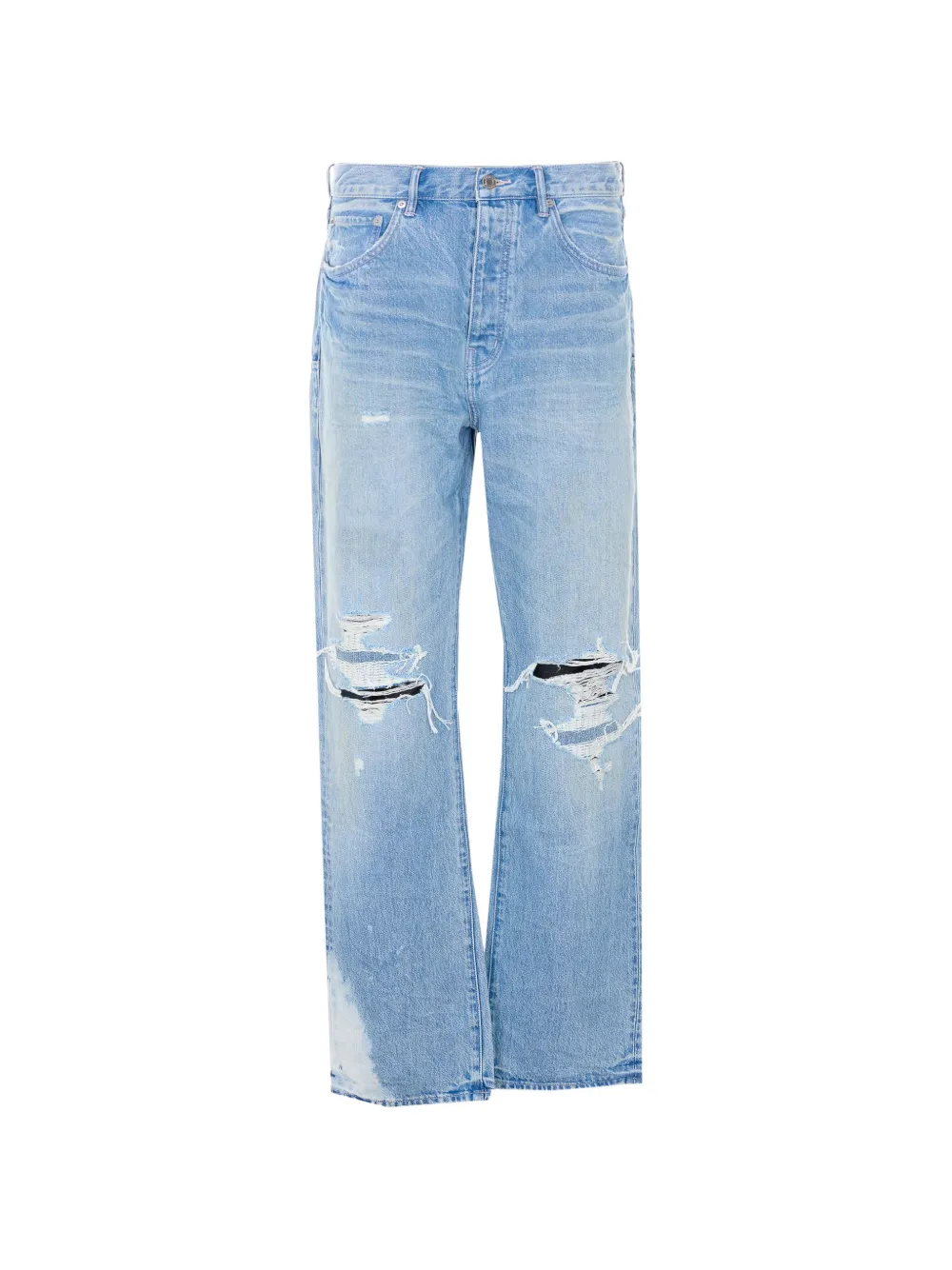 Purple Brand P011 Knee Blowout distressed jeans - Blu
