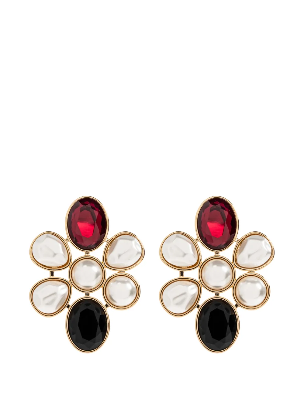 Self-Portrait faux-pearl earrings - Oro