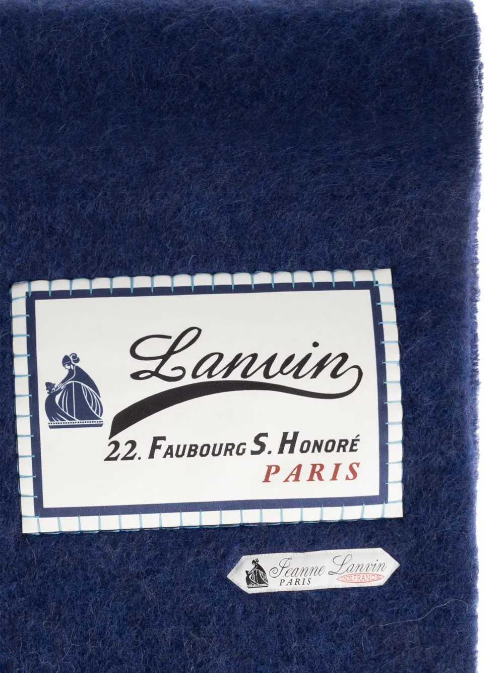  Lanvin Bufanda Con Aplique Del Logo - Azul 