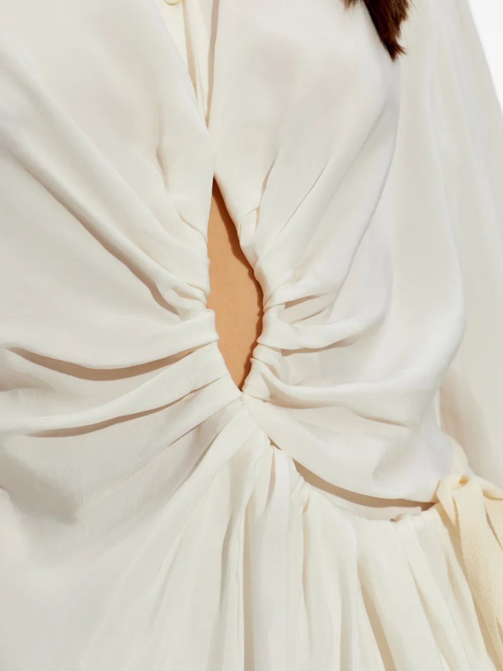 Maison Margiela Gedrapeerde blousejurk Wit