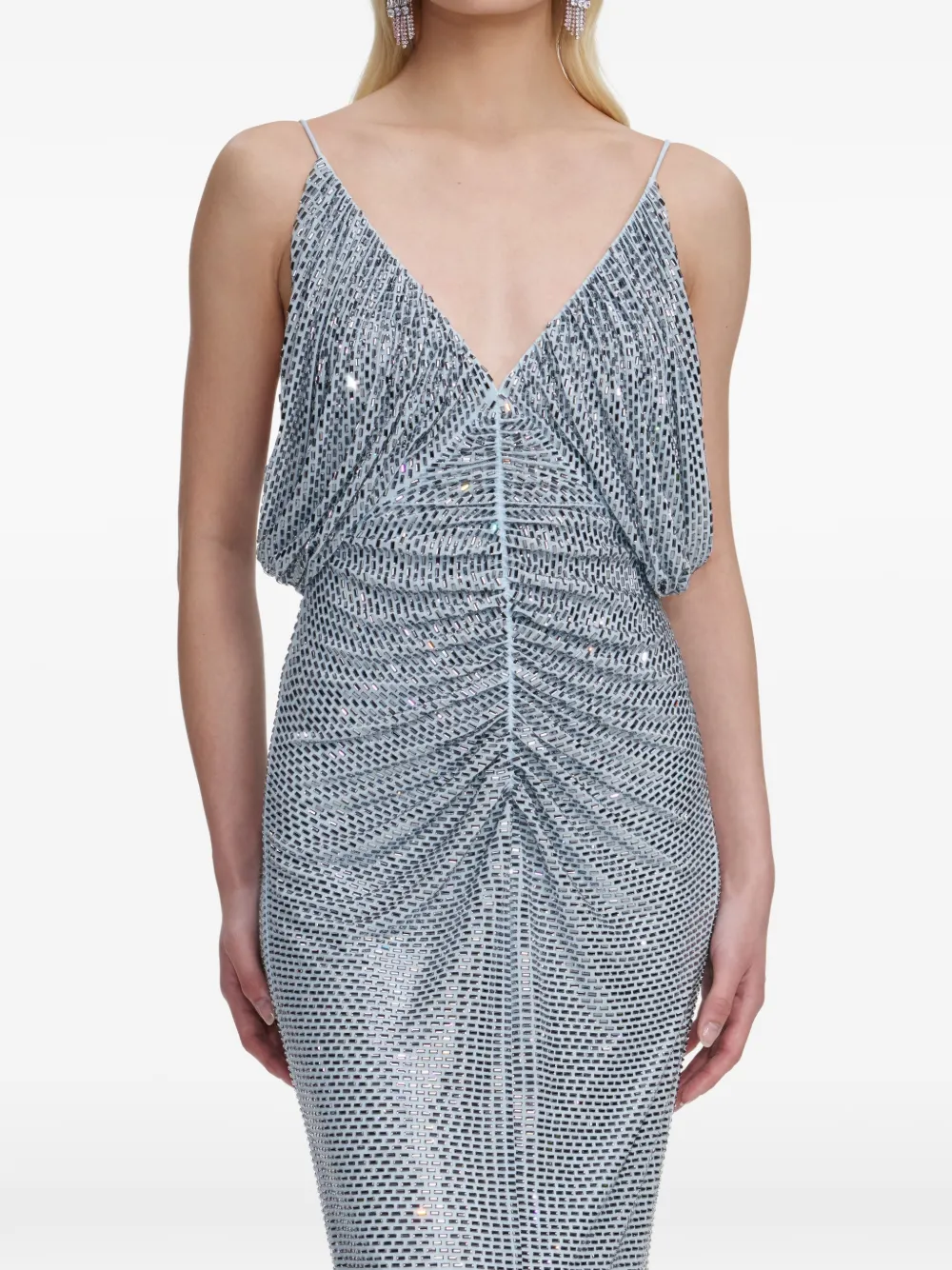 Self-Portrait embellished maxi dress - Argento
