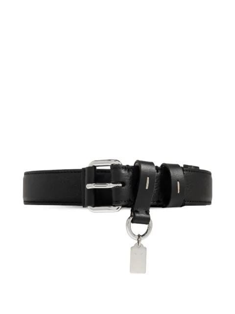 Maison Margiela logo-plaque buckle leather belt