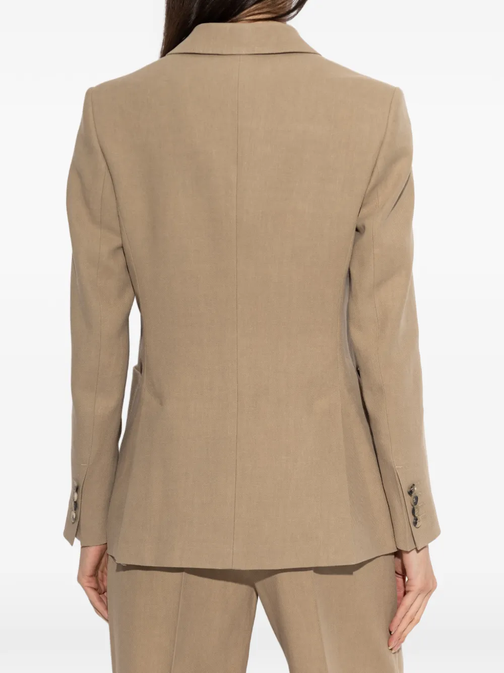 Max Mara Hennep blazer met dubbele rij knopen Beige