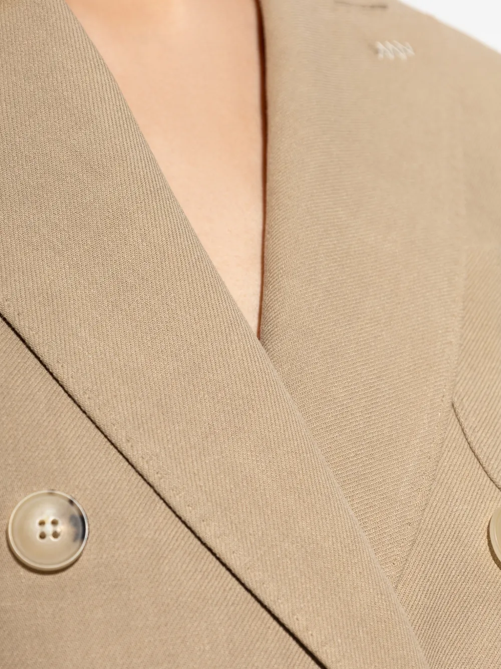 Max Mara Hennep blazer met dubbele rij knopen Beige