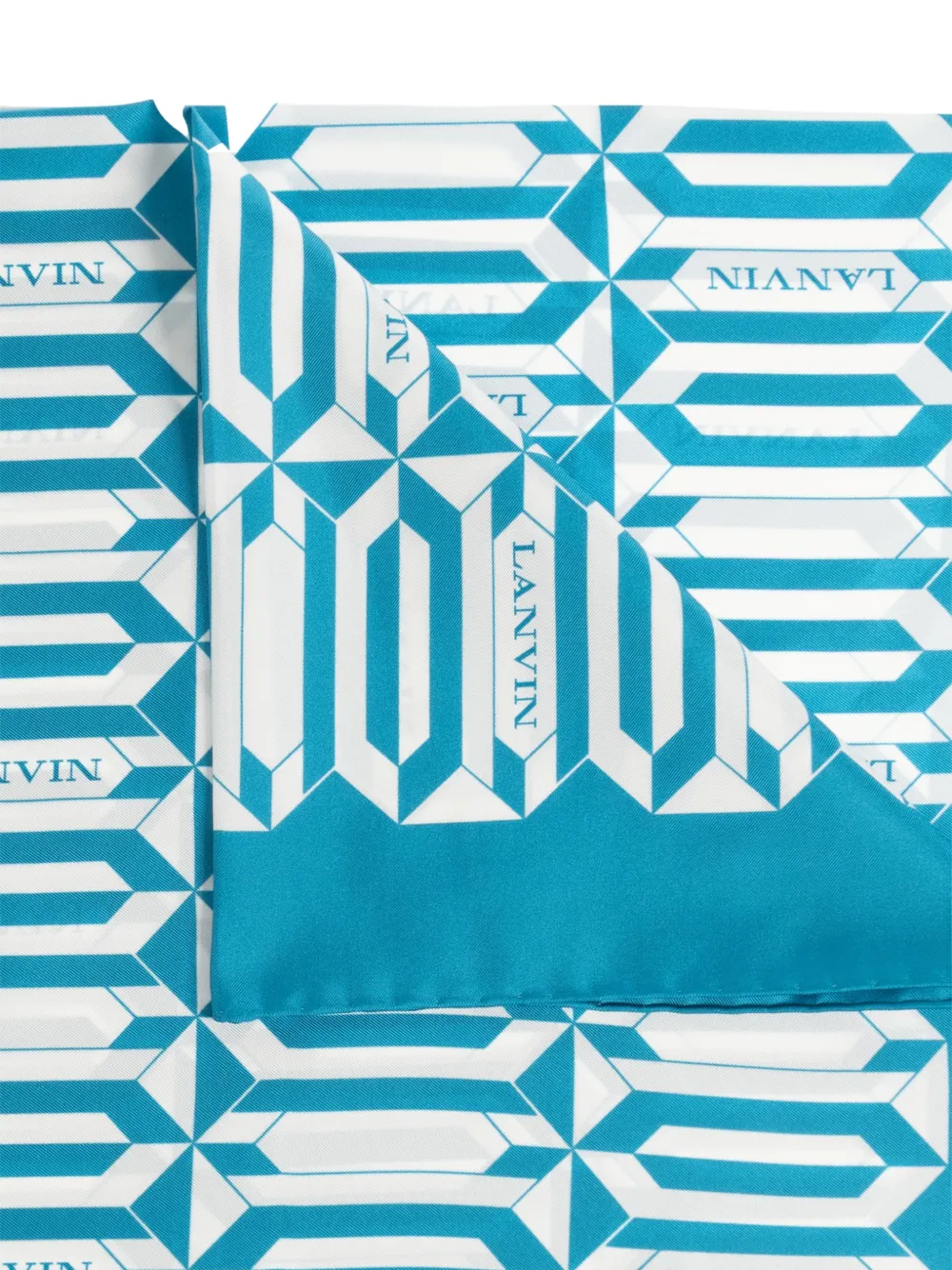 Lanvin Sjaal met geometrische print Blauw