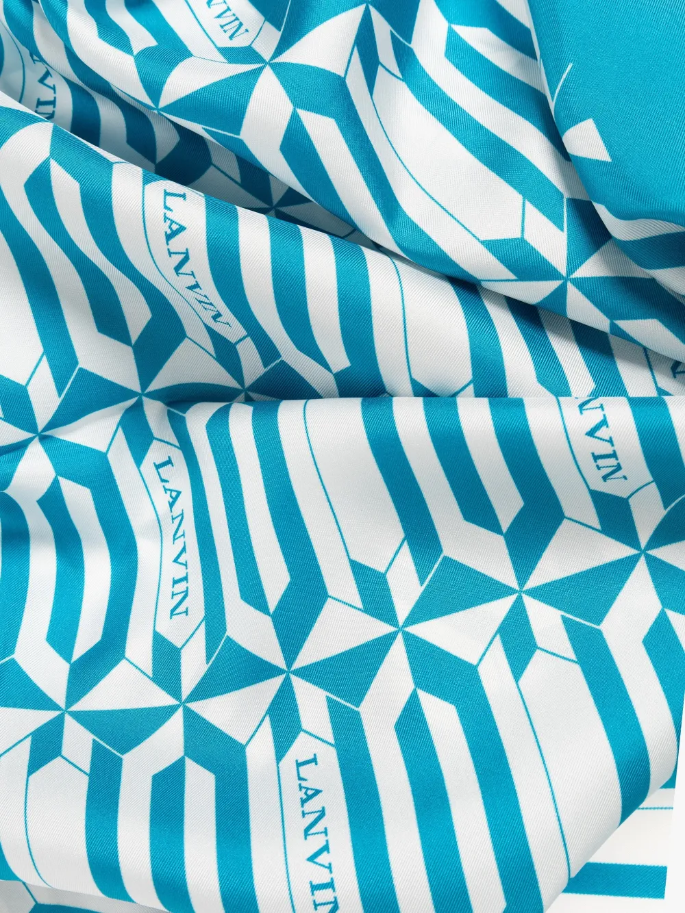Lanvin Sjaal met geometrische print Blauw