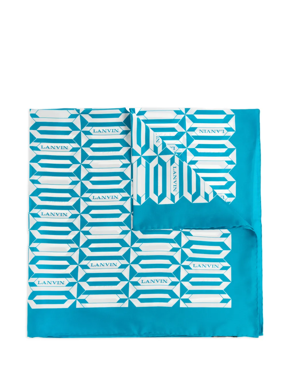 Lanvin geometric-printed scarf - Blau