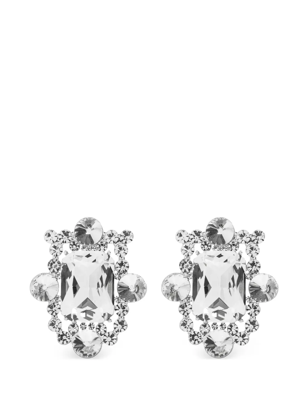 Self-Portrait embellished earrings - Argento