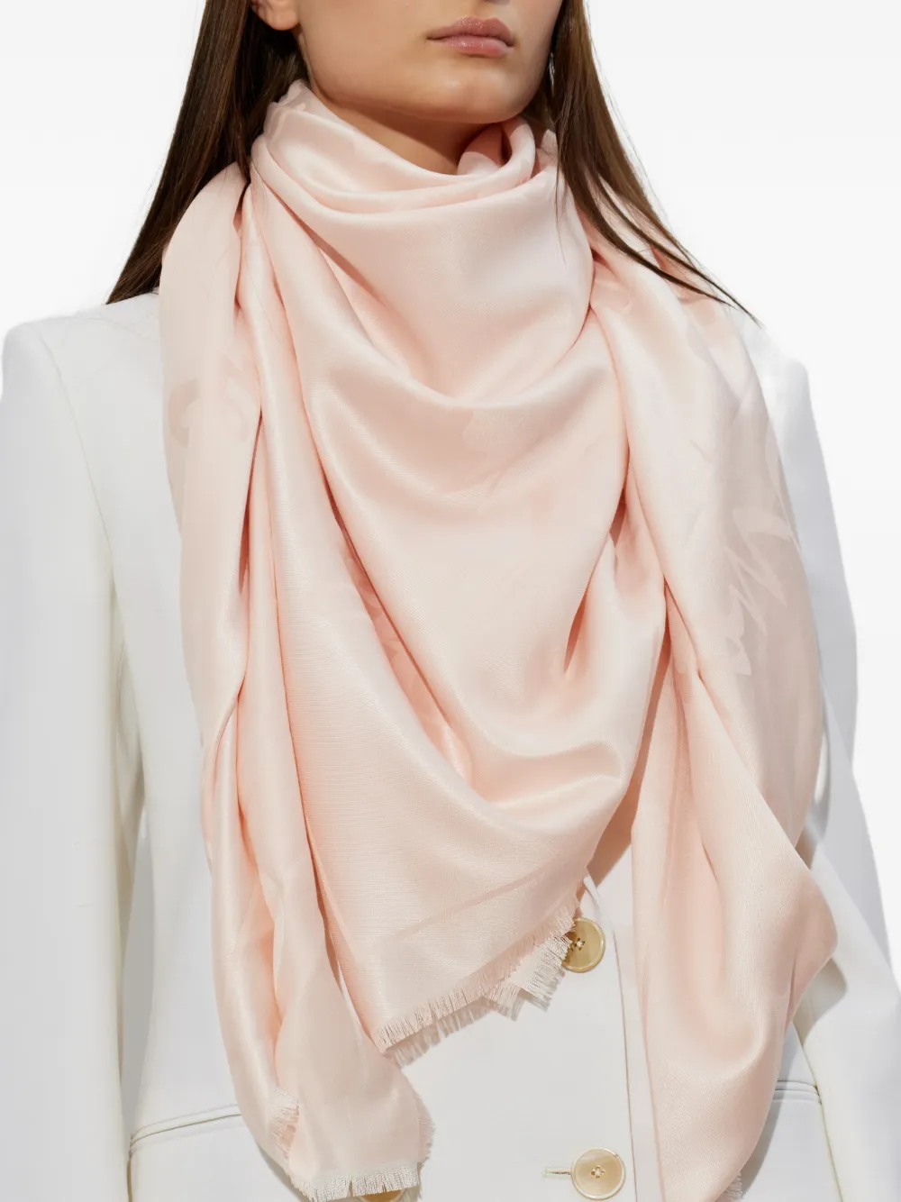 Givenchy Sjaal met franje Roze