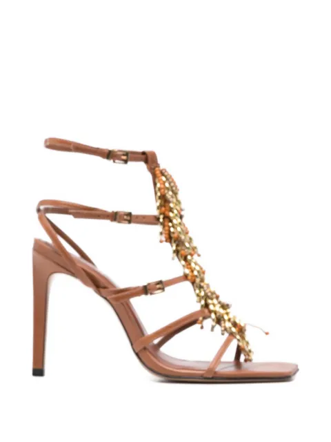 Schutz beaded strap leather sandals