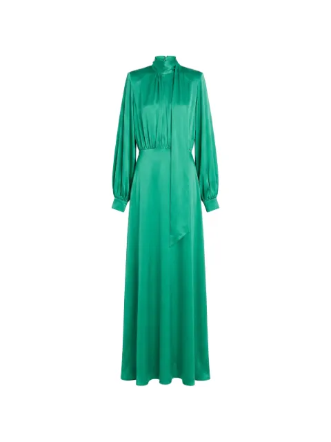 Danamé tie-neck long-sleeved maxi dress
