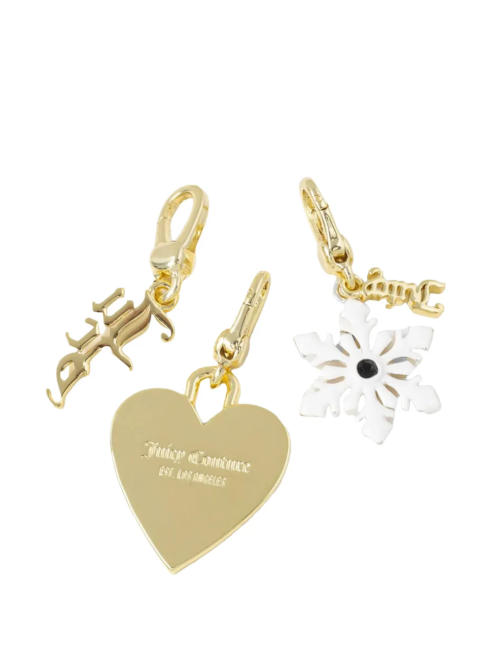 Juicy Couture logo-engraved snowflake charms