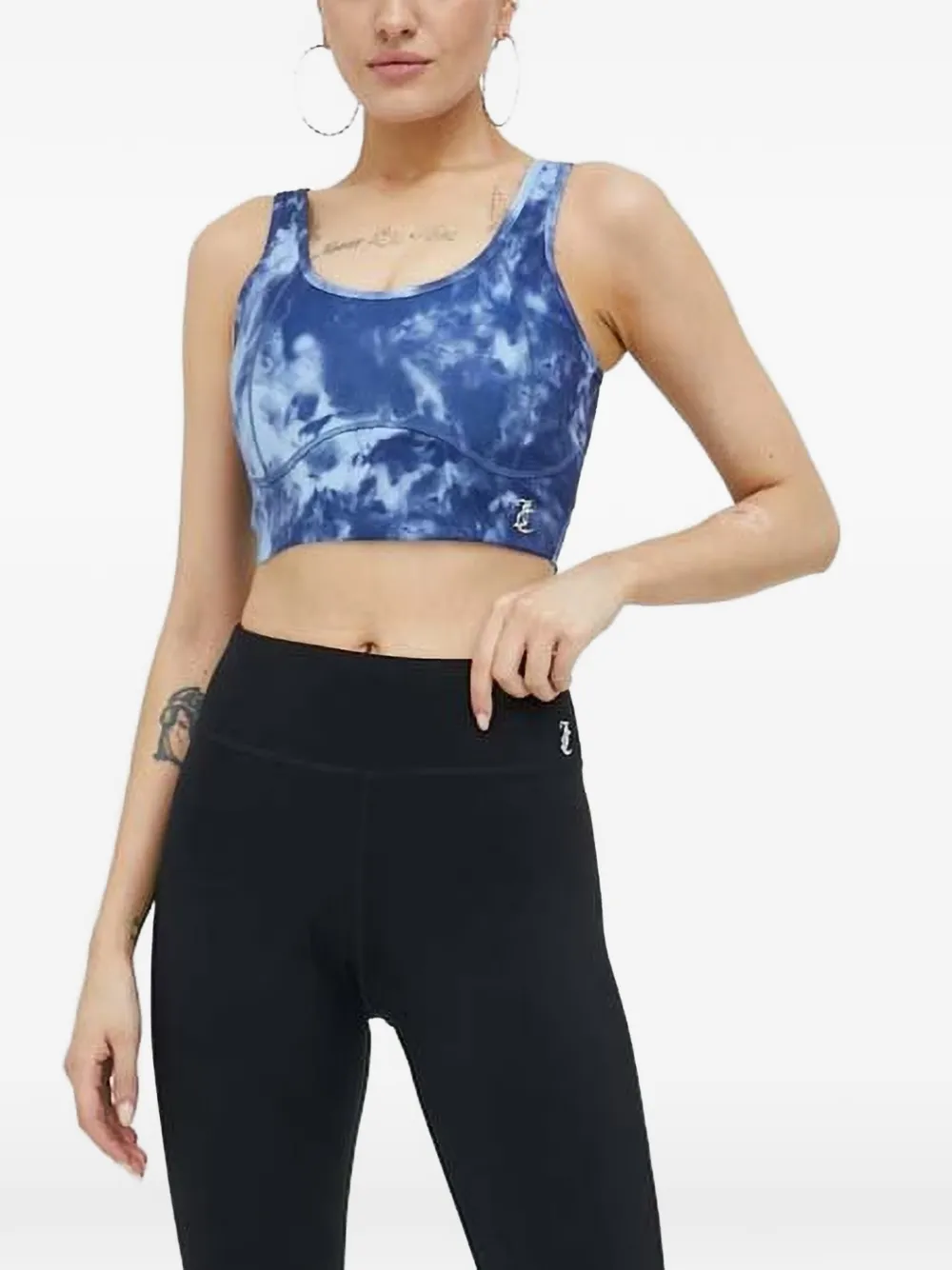 Juicy Couture Lazlo tie-dye sports bra - Blau