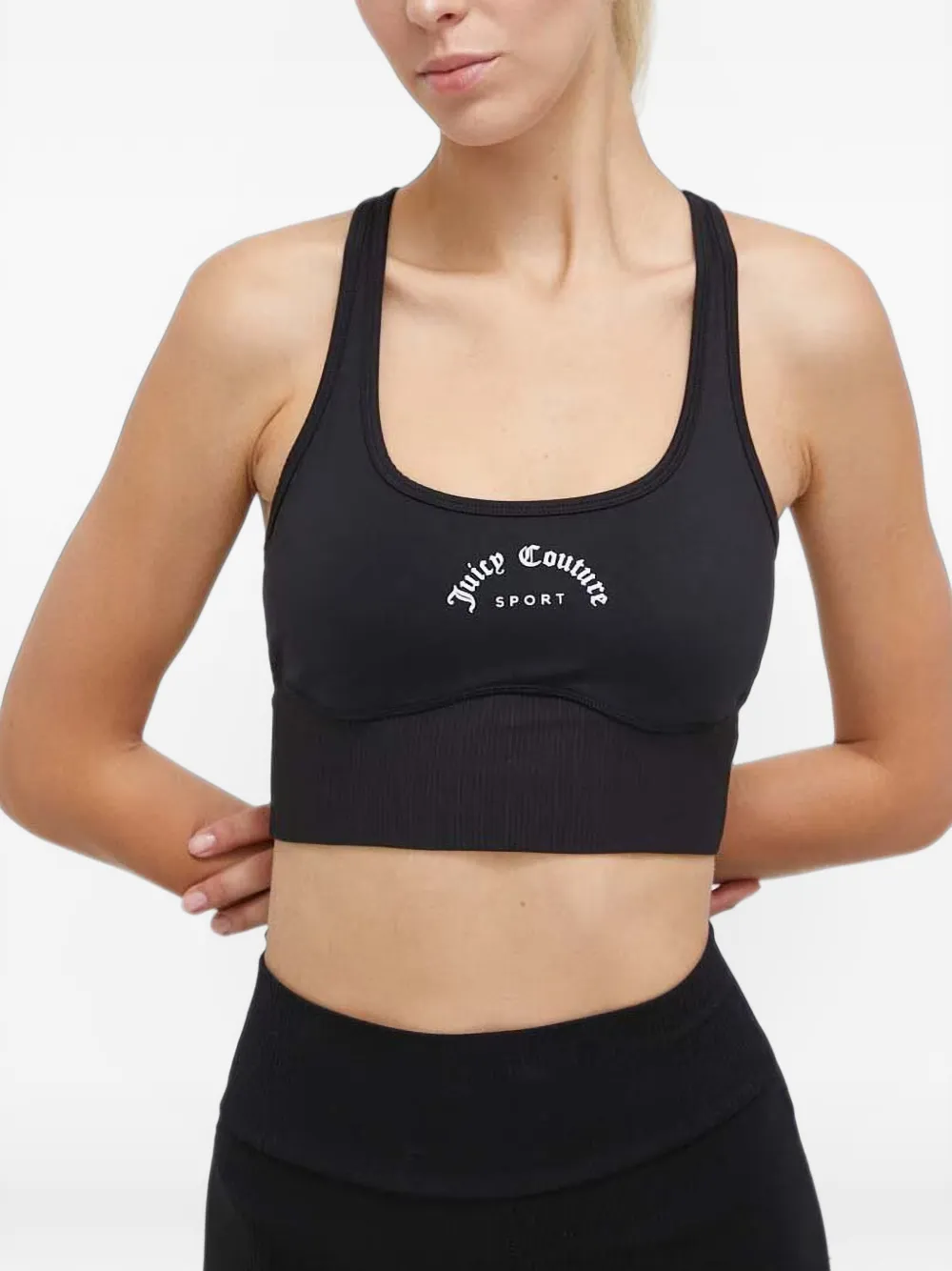 Juicy Couture Wendy logo-print sports bra Zwart