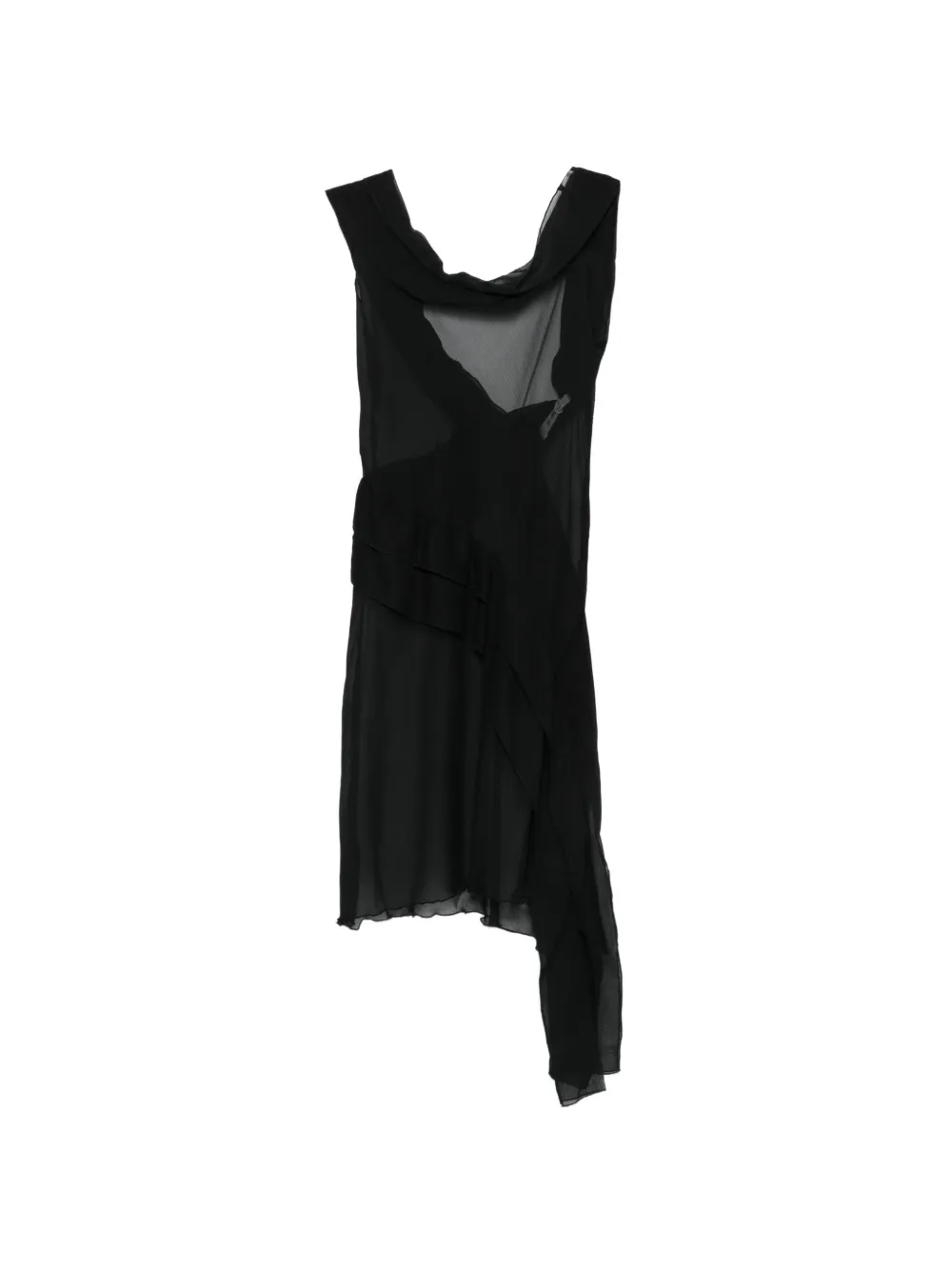 Gimaguas Boa draped mini dress - Nero