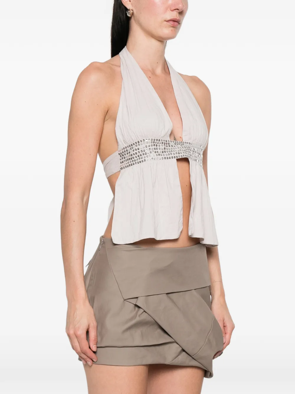  Gimaguas Infinito Sequin Halterneck Top - Grey 