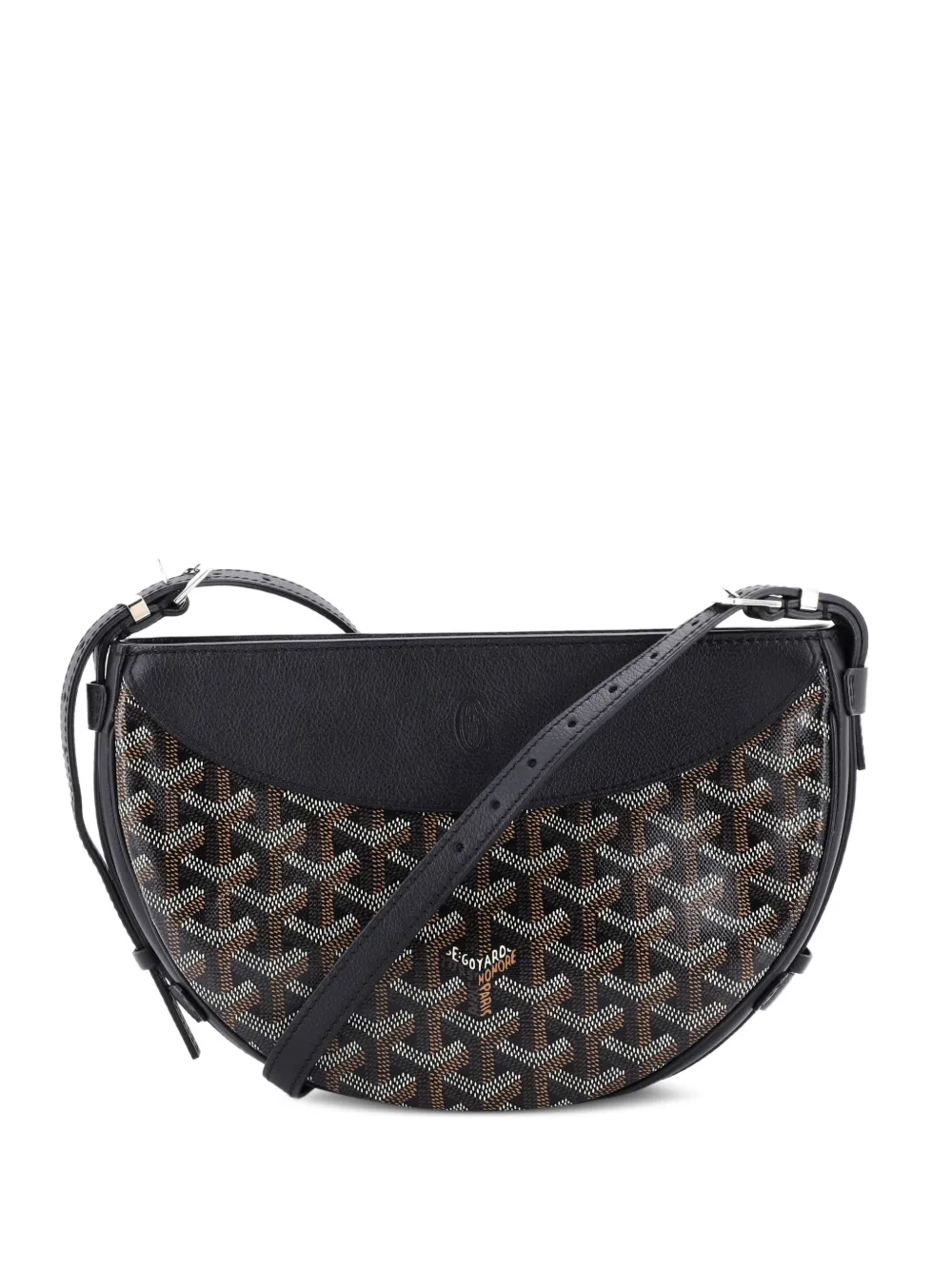 Goyard Pre-Owned Hirondelle Coated Canvas and Leather shoulder bag - Nero