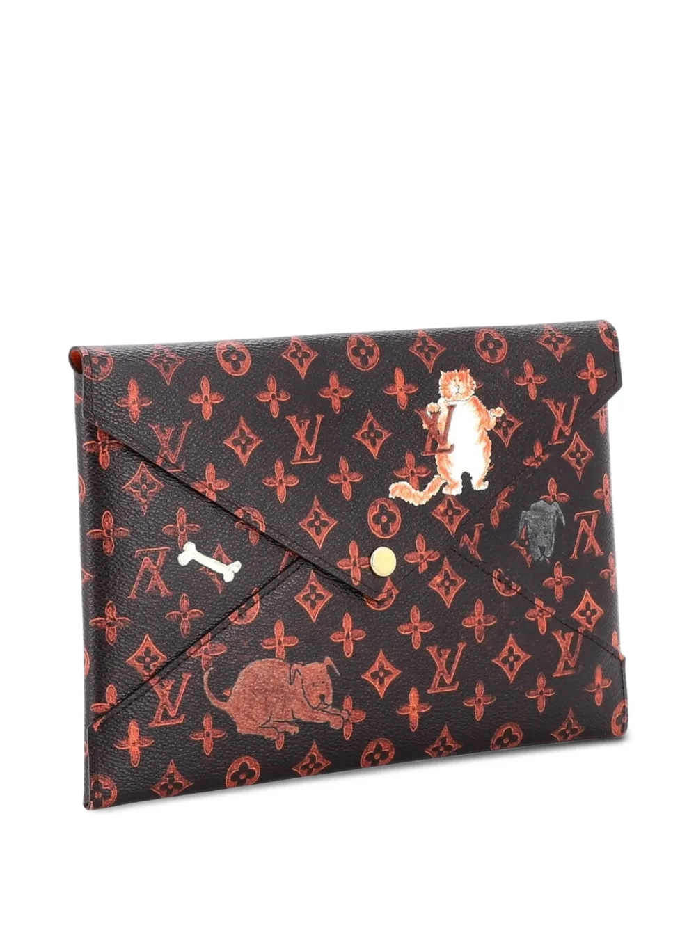 Louis Vuitton Pre-Owned Kirigami Pochette Set Limited Edition Grace Coddington Catogram Canvas clutch bag - Marrone