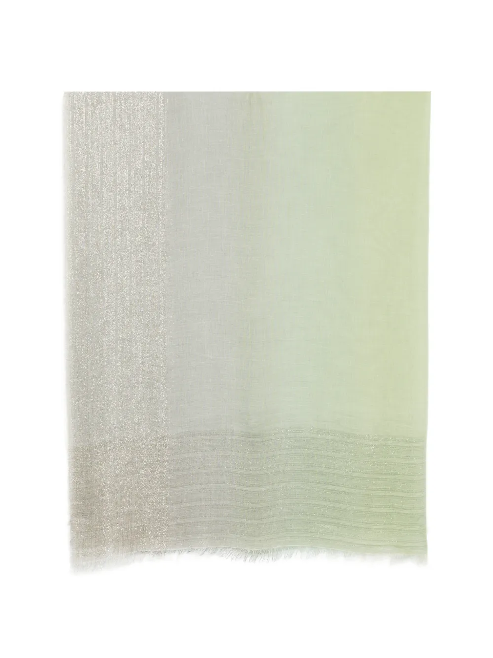 Faliero Sarti ombré metallic-thread scarf - Verde