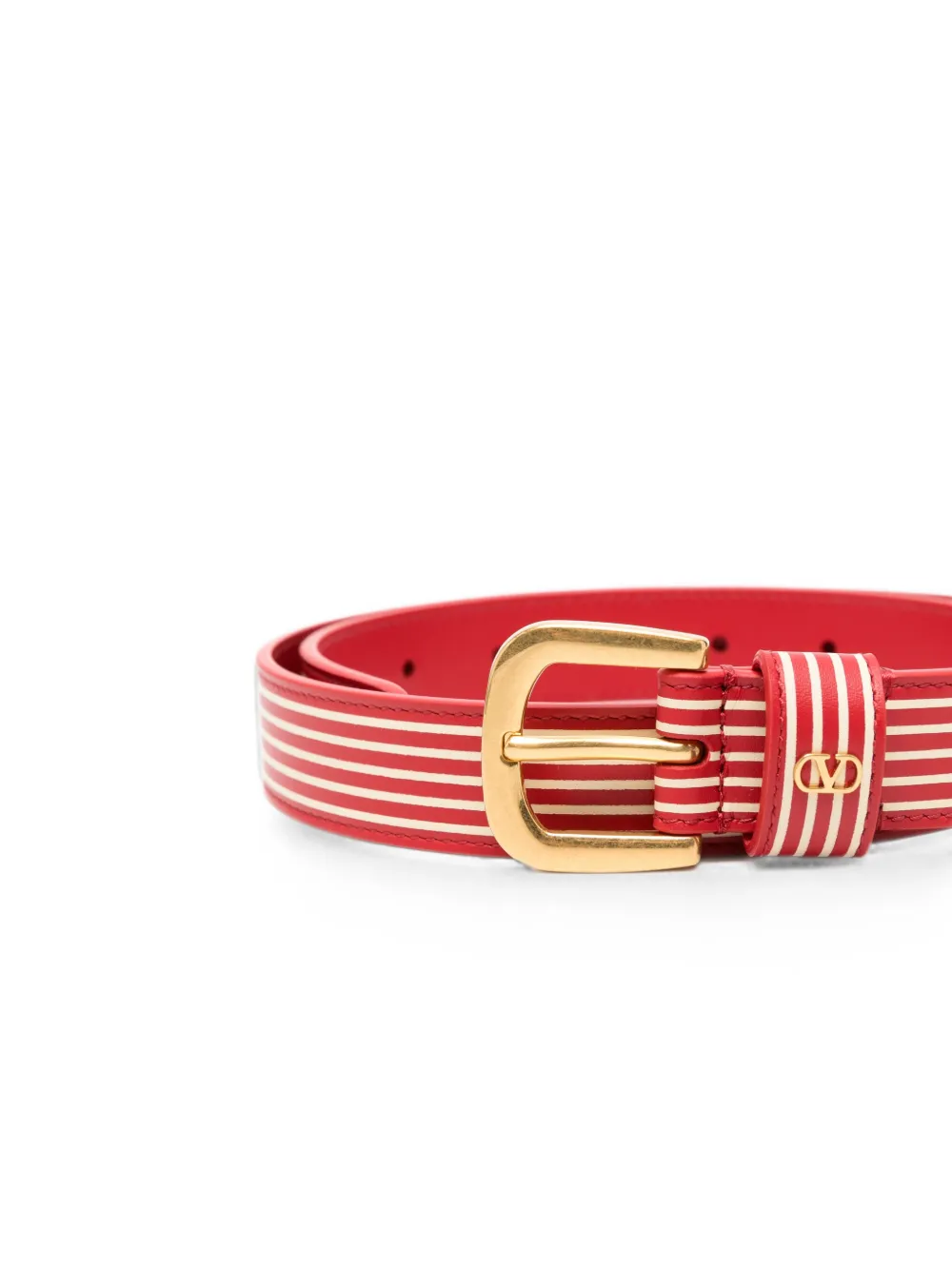 Valentino Garavani Gestreepte riem Rood