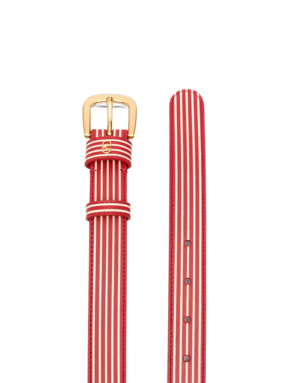Valentino Garavani Gestreepte riem Rood