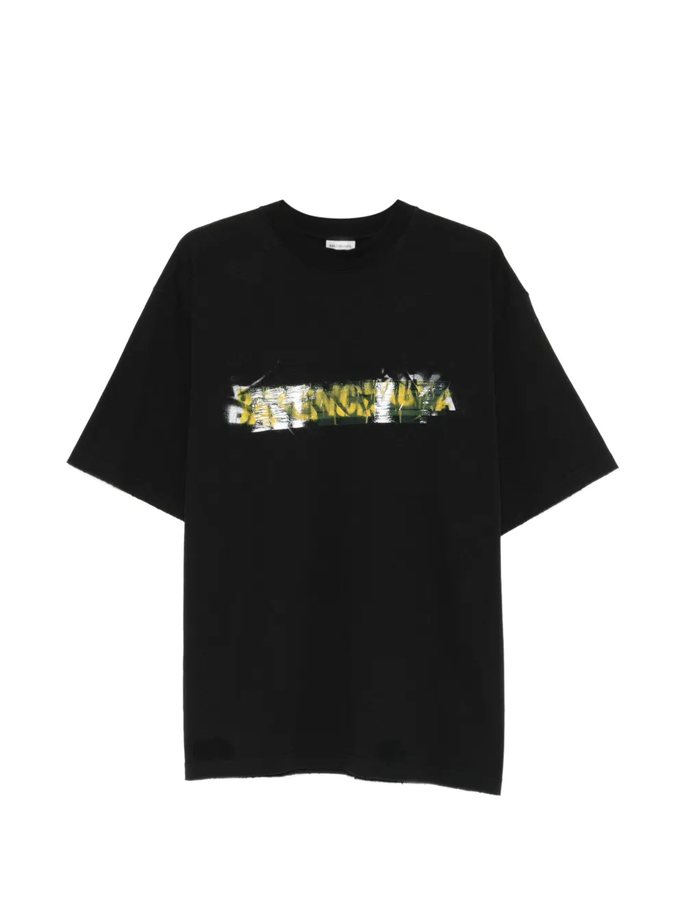 Balenciaga distressed graphic T-shirt - Nero