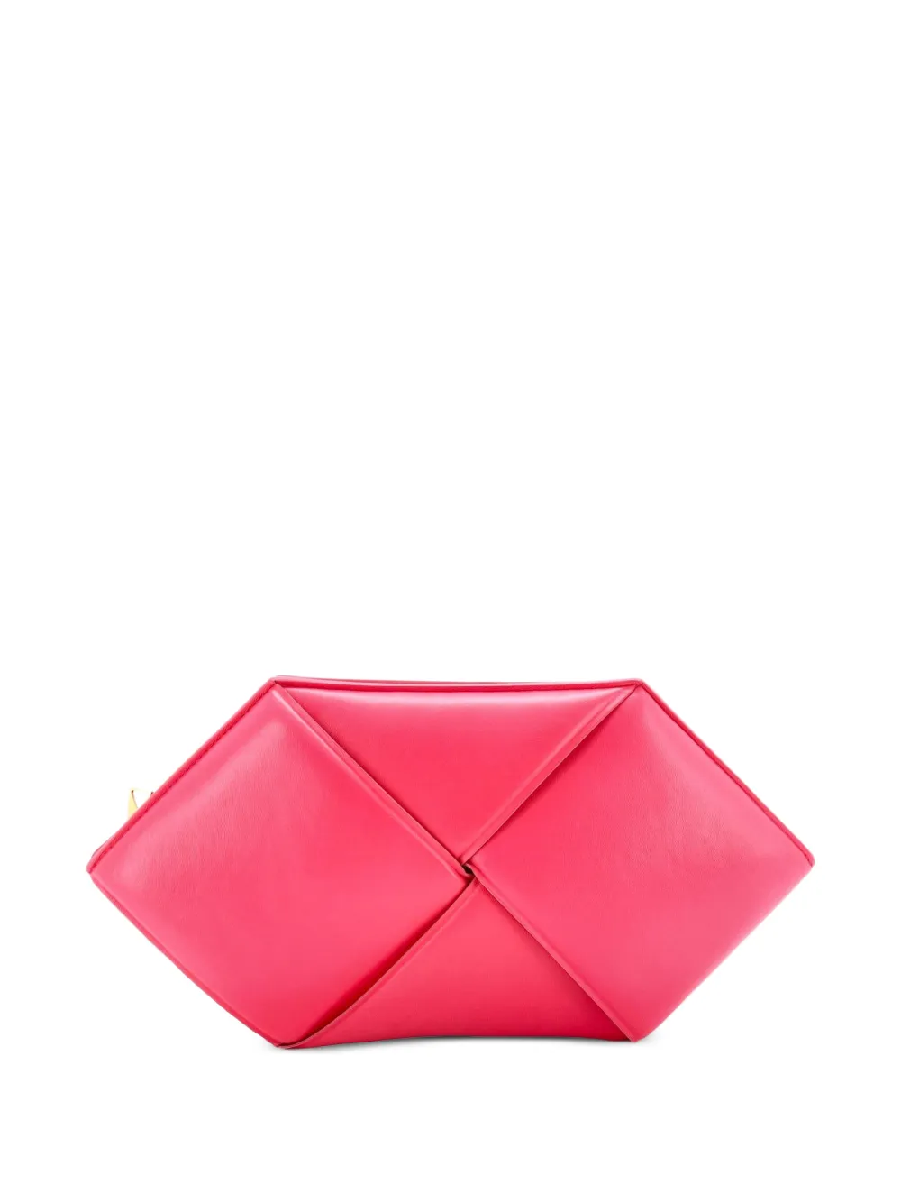 Bottega Veneta Pre-Owned Hexagon Maxi Intrecciato Leather clutch bag - Rosa