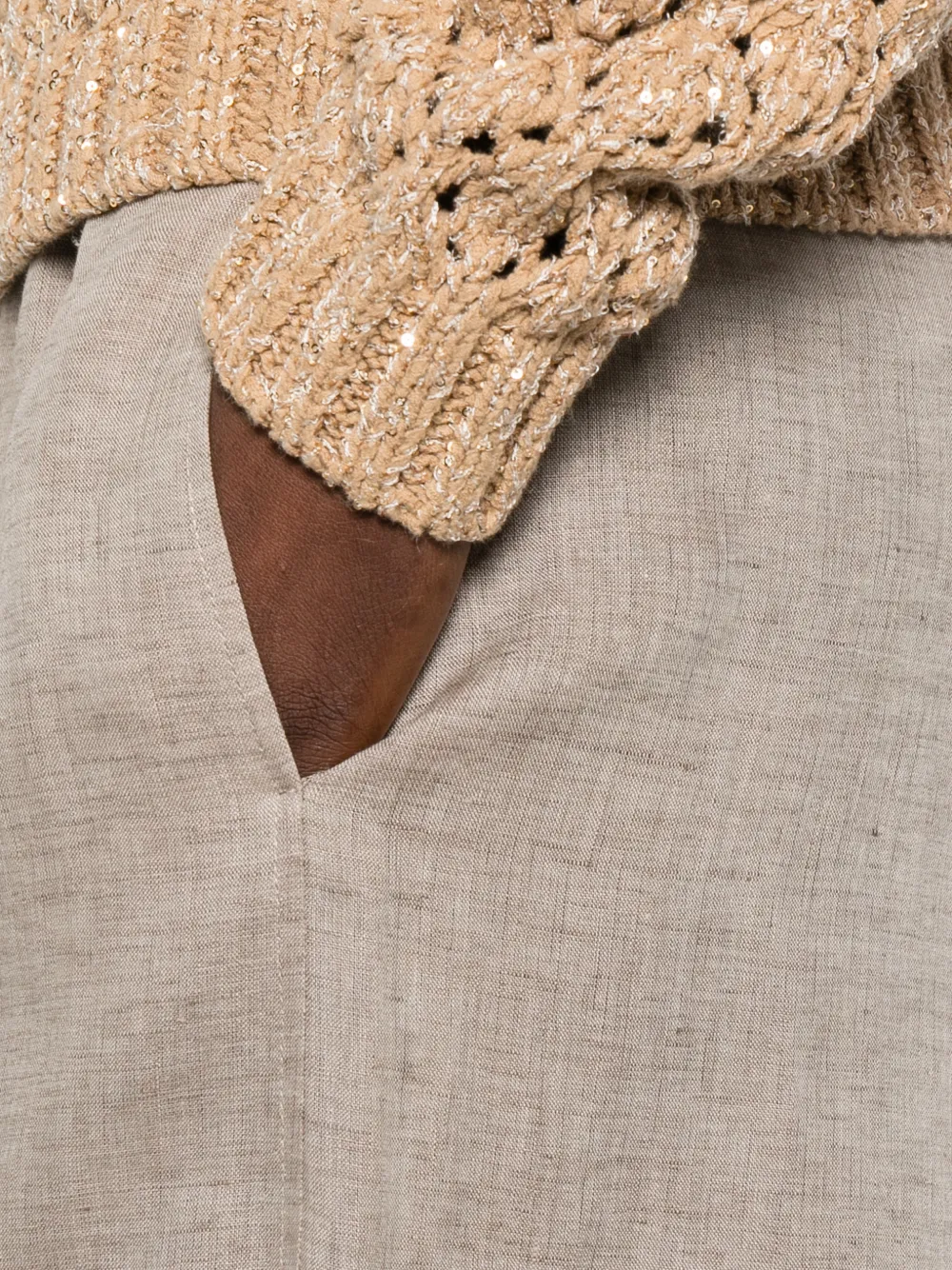 Fabiana Filippi Trainingsbroek met elastische tailleband Beige