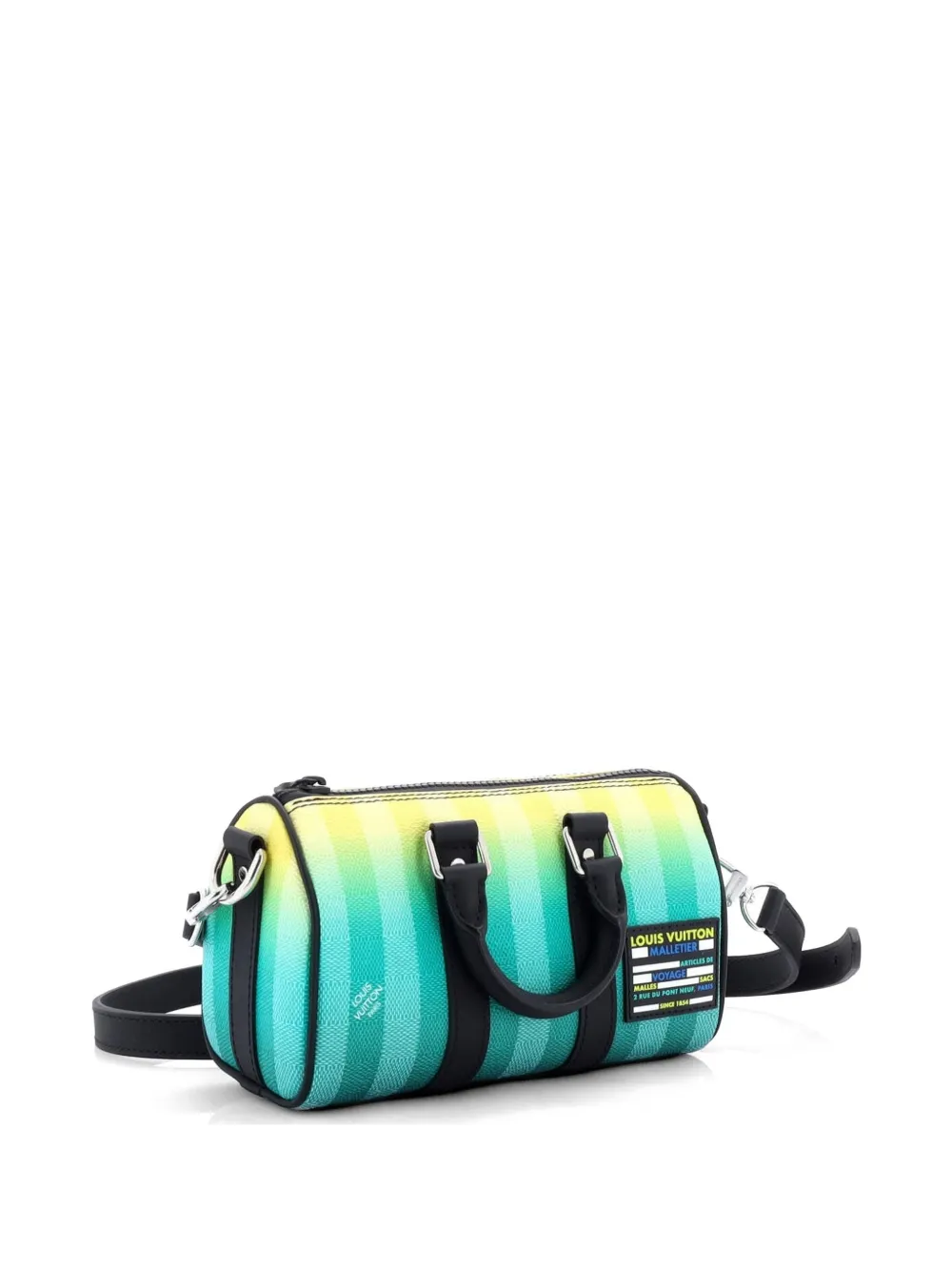  Louis Vuitton Pre-owned Keepall Bandouliere Bag Limited Edition Gradient Damier Stripes Xs Crossbody Bag - Green 