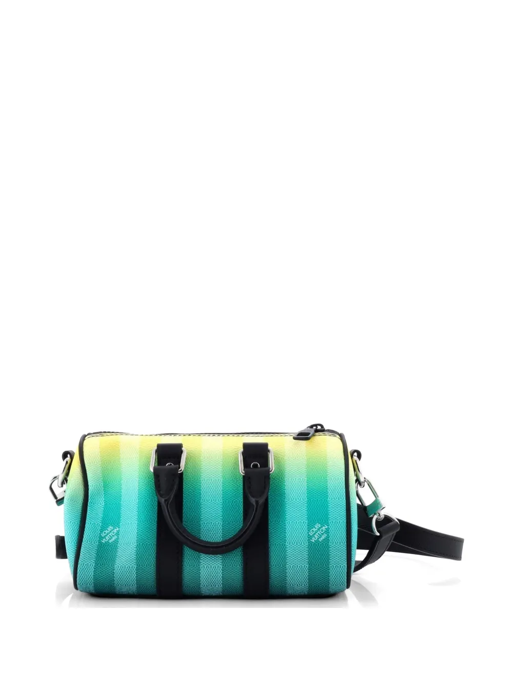  Louis Vuitton Pre-owned Keepall Bandouliere Bag Limited Edition Gradient Damier Stripes Xs Crossbody Bag - Green 