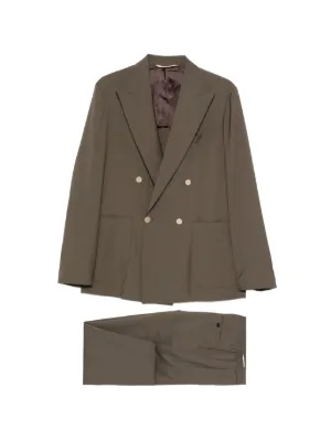LUIGI BIANCHI MANTOVA 搭扣精裁西装套装| 灰色| FARFETCH CN